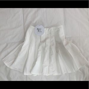 PrincessPolly White High Rise Pleated Tennis Skirt